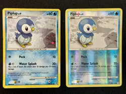 2 Piplup Diamond & Pearl 93/130 Cards - Reverse Holo & Holo Cards - MP - Image 1