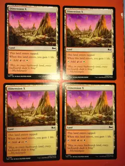 4X PLAY SET: MTG, DIMENSION X, 0183, COMMON, NM, TMT, REGULAR FINISH, LAND - Image 1