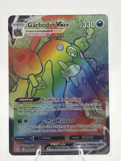 Garbodor VMAX 216/203 Pokemon Evolving Skies Sword Shield Secret Rare NM - Image 1