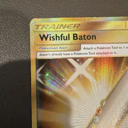 Pokemon Wishful Baton Secret Rare 121/111 SM Crimson Invasion Holo 2017 English - Image 2