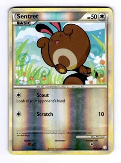Sentret HeartGold SoulSilver #80 (2010) Common Reverse Holo LP Pokemon - Image 1