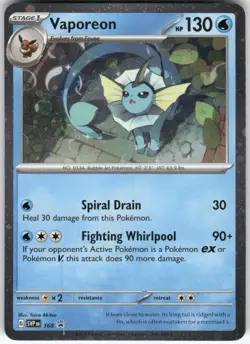 Vaporeon (Cosmos Holo) 168 Holo Promo Scarlet & Violet Promo Pokemon Near Mint - Image 1