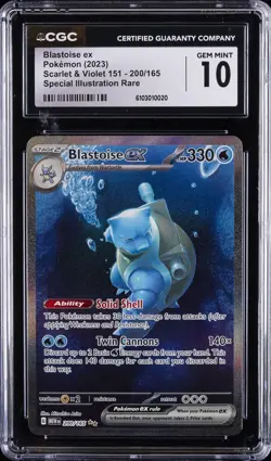 2023 POKEMON SCARLET & VIOLET 151 #200 BLASTOISE EX CGC 10 GEM MINT - Image 1