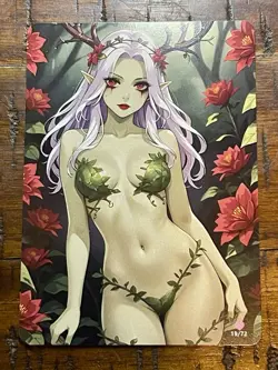 🤩 Caffeine Critical Full Glory NSFW Lavina Dryad From The Forest Waifu Card - Image 1