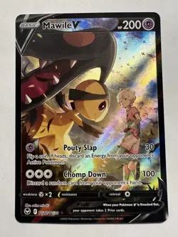 Pokemon TCG Mawile V TG17/TG30 Silver Tempest Ultra Rare Holo 200 HP Chomp Down - Image 1