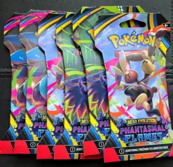 Pokemon TCG Phantasmal Flames Sleeved Booster Pack Lot of 6 Factory Sealed - Image 1