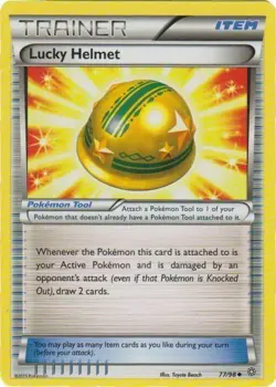 Lucky Helmet 77/98 Ancient Origins Uncommon Near Mint Pokemon DNA GAMES - Image 1