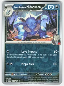 TEAM ROCKET'S NIDOQUEEN 116/182 DESTINED RIVALS POKEMON REVERSE HOLO NM/M - Image 1