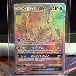 Golisopod GX 148/147 Rainbow Rare Burning Shadows Pokemon Lightly Played - Image 1