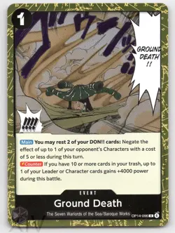 Ground Death OP14-096 One Piece The Azure Sea's Seven Rare - Sample - Image 1