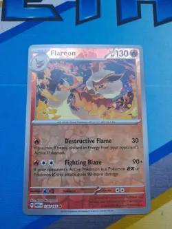 Flareon Reverse Holo 136/165 Scarlet & Violet 151 Pokemon Card - Image 1