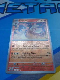 Flareon Reverse Holo 136/165 Scarlet & Violet 151 Pokemon Card - Image 2