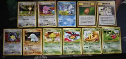 Lot Japanese Vintage neo Pokemon Cards from the Neo Gold Silver New World Set - Image 1
