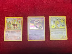 THREE 2000 Pokemon Gym Challenge Holographic Unlimited Cards Including Arcanine - Image 1