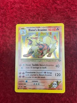 THREE 2000 Pokemon Gym Challenge Holographic Unlimited Cards Including Arcanine - Image 2