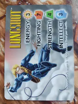 OverPower Marvel IQ Fleer 1996 Longshot Hero Character Card Rare NM - Image 1