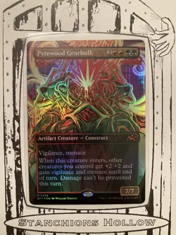 MTG Pyrewood Gearhulk (Borderless) (Foil) - Aetherdrift (DFT) Mythic #0352 - Image 1