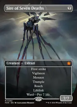 [1x] Sire of Seven Deaths - Borderless Near Mint, English Foundations Singles MT - Image 1
