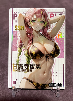 Mitsuri Kanroji - Demonslayer - SSR Bikini Holo Anime Waifu Card - Goddess ACG - Image 1