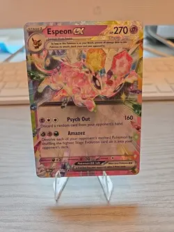 Pokemon TCG Espeon EX Prismatic Evolutions Rainbow Double Rare Holo Card 034/131 - Image 1