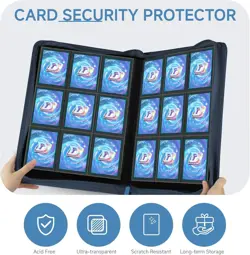 Vault X 9 Pocket Trading Card Zip Binder, 360 Cards, Premium Exo-Tec Album Mater - Image 3