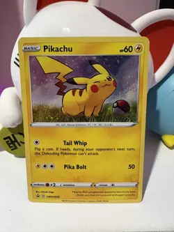 Pikachu SWSH039 - Sword & Shield Black Star Promo Ultra Rare Holo Pokemon Card - Image 1