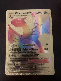 Charizard GX RAINBOW Gold Foil Pokemon Card 150/147 2020 Nintendo - Image 1