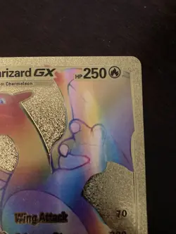 Charizard GX RAINBOW Gold Foil Pokemon Card 150/147 2020 Nintendo - Image 3