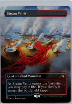 MTG Magic the Gathering Foil Steam Vents (283/689) Unfinity LP - Image 1