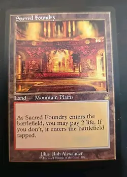 Sacred Foundry Ravnica Remastered (Retro Frame) MTG Regular Near Mint - Image 1