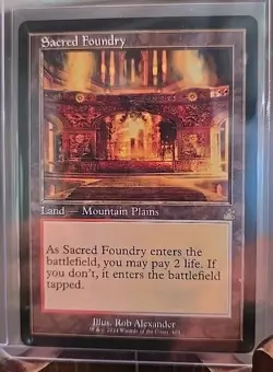 Sacred Foundry Ravnica Remastered (Retro Frame) MTG Regular Near Mint - Image 3