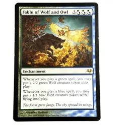 Fable of Wolf and Owl 150 R Eventide Magic the Gathering MTG LP - Image 1