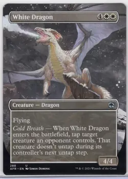 1x White Dragon *Borderless* - AFR - Near Mint - Image 1