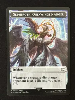 1x MTG Emblem - Sephiroth, One-Winged Angel - Robot Warrior Double-Sided Token - Image 1
