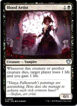 Blood Artist 209 Commander: Secrets of Strixhaven Magic: The Gathering NM - Image 1
