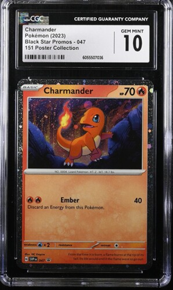 Pokemon Charmander #047 Cosmos Holo Black Star Promo 2023 - CGC 10 Gem Mint - Image 1