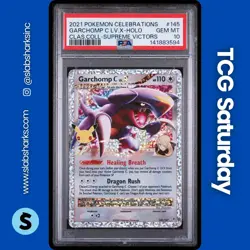 2021 POKEMON SWSH CELEBRATIONS CLASSIC COLLECTION #145 GARCHOMP LV.X PSA 10 - Image 1