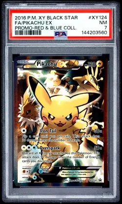 2016 Pokemon XY Black Star XY124 Pikachu EX PSA 7 144203560 - Image 1