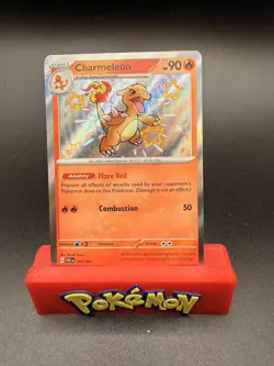 CHARMELEON 110/091 SHINY RARE PALDEAN FATES POKEMON NEAR MINT - Image 1