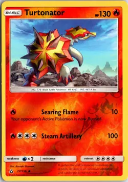 Turtonator 27/156 UC Ultra Prism Pokemon Reverse Holo NM/M - Image 1