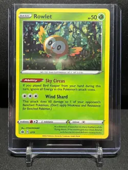 Rowlet 2/15 Holo Pokemon 2022 McDonald's Promo LP - Image 1