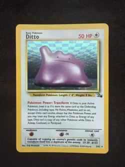 1999 Pokemon TCG Ditto 3/62 Holo Rare Fossil Set (LP) - Image 1