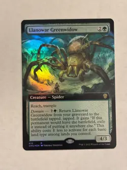 Llanowar Greenwidow (Extended Art) Dominaria United Foil Magic the Gathering MTG - Image 1