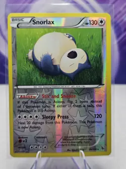Snorlax 80/106 Rare Flashfire Pokemon Reverse Holo LP - Image 1