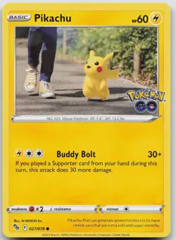 Pikachu 027/078 Pokemon GO Pokemon LP - Image 1