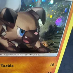 Rockruff SM06 Sm Holo Swirl Black Star Promo Pokemon - Image 3