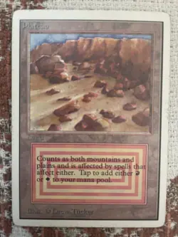 MTG Unlimited Edition, Plateau! 1993 Vintage Magic! Tink Ink dot corner. - Image 1