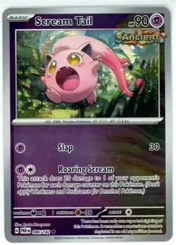 Pokemon TCG Scream Tail 086/182 Sv04: Paradox Rift Reverse Holo - Image 1