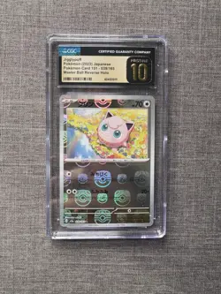 2023 POKEMON JPN MASTER BALL REVERSE HOLO #039/165 JIGGLYPUFF CGC 10 PRISTINE - Image 1