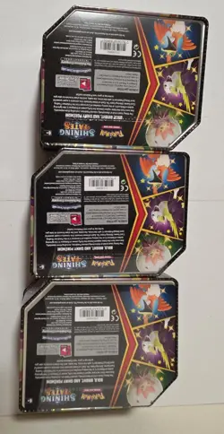 Pokemon TCG Shining Fates Tins Set of 3 - Eldegoss, Boltund, & Cramorant - New - Image 3